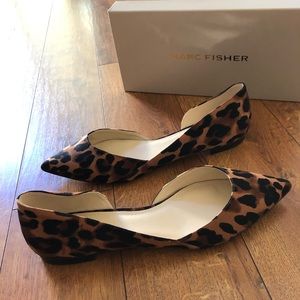 Mark Fisher Leopard Print Pointed Toe Slip-Ons